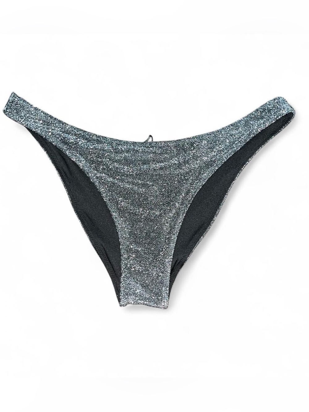 Victoria’s Secret PINK Black Silver Shimmer Bikini Bottoms